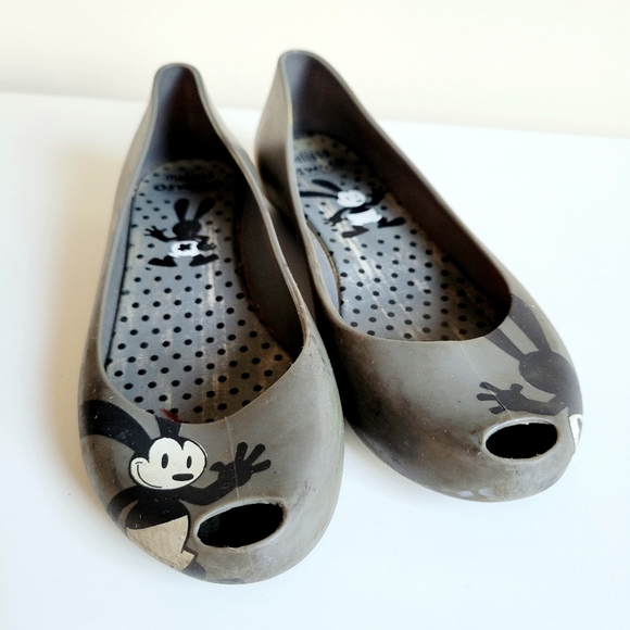 Melissa + Oswald Ultragirl Grey Disney Flats Shoes - Picture 2 of 8